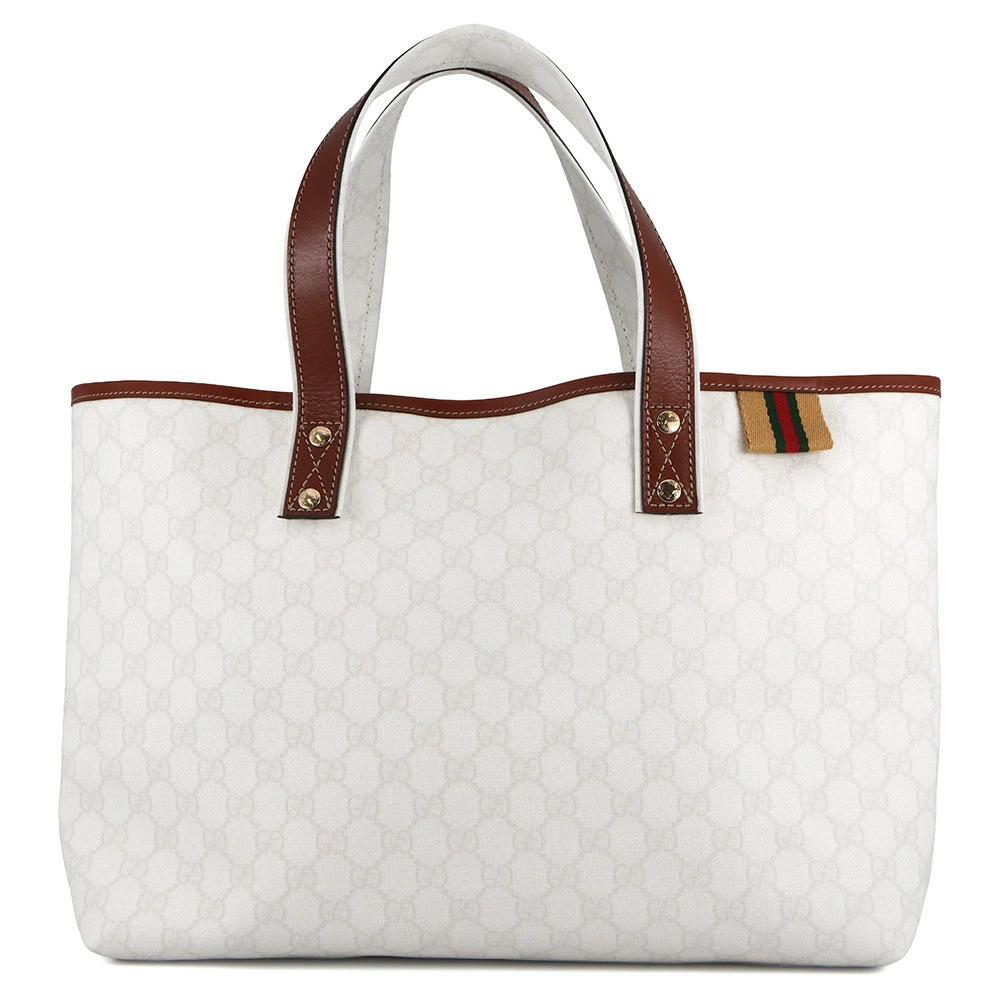 Gucci Tote Bag Sherry GG Supreme Web White